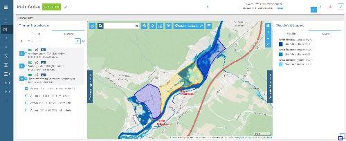 In der FLIWAS-Karte ist eine Lagekarte eingeblendet. In der FLIWAS-Karte ist eine Lagekarte eingeblendet.