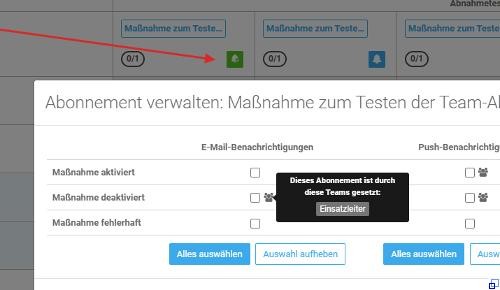 NEU: Auslösematrix mit Team-Abos